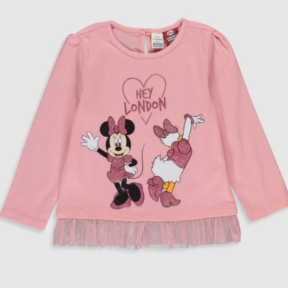 LC Waikiki| Kids Disney Pink Minnie & Daisy Long Sleeve Shirt-Size 4-5 years